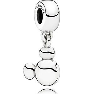 ✨ Disney Pandora Solid Mickey Mouse Dangle Charm Sterling Silver | Authentic ✨